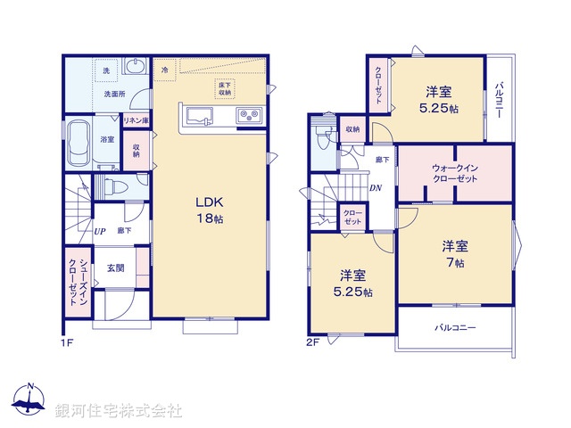 G00399323 埼玉県草加市金明町 新築一戸建て 5390万円【間取図】