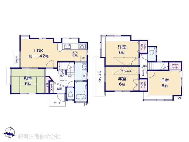 G00399383 埼玉県桶川市大字坂田 中古一戸建て 1690万円【間取図】