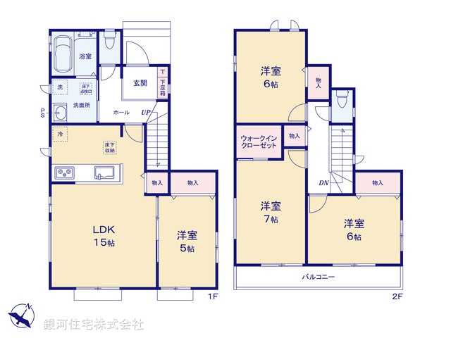 G00399385 千葉県船橋市滝台町 新築一戸建て 4190万円【間取図】