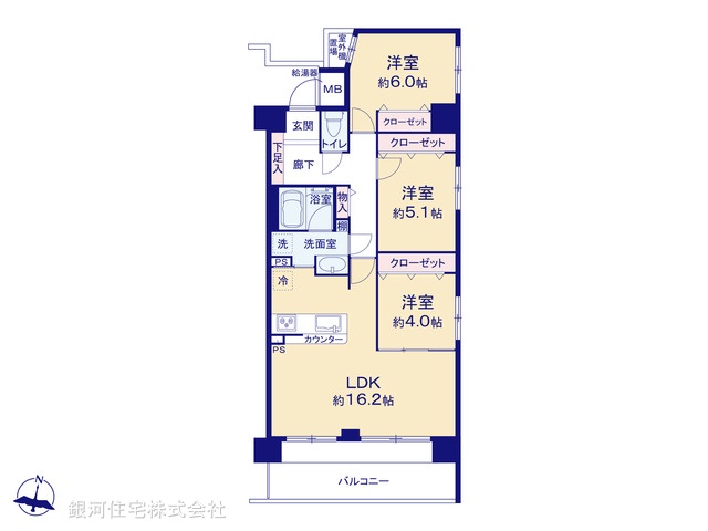 G00399467 神奈川県平塚市明石町 中古マンション 4699万円【間取図】
