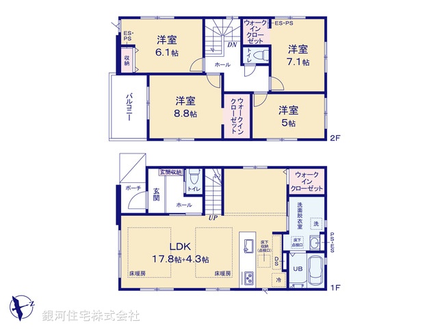 G00399493 千葉県松戸市栄町４丁目 新築一戸建て 5198万円【間取図】