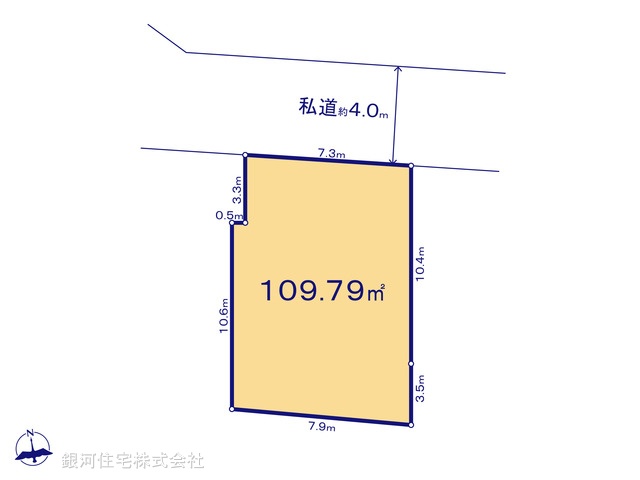 G00399584 神奈川県川崎市麻生区高石４丁目 土地 4400万円【区画図】