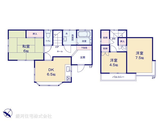 G00399591 埼玉県ふじみ野市桜ヶ丘３丁目 中古一戸建て 1599万円【間取図】