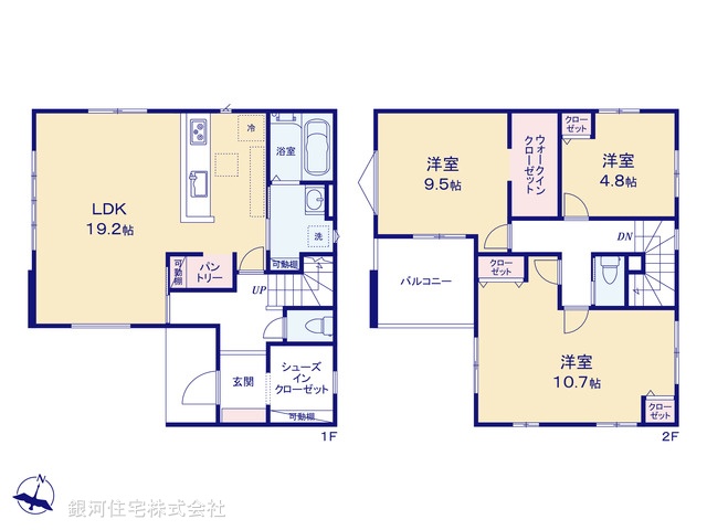 G00399637 埼玉県川越市霞ヶ関北４丁目 新築一戸建て 3799万円【間取図】