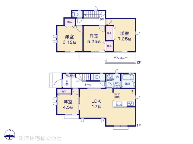 G00399644 東京都練馬区西大泉６丁目 新築一戸建て 5990万円【間取図】