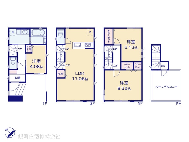 G00399664 埼玉県川口市元郷５丁目 新築一戸建て 4399万円【間取図】