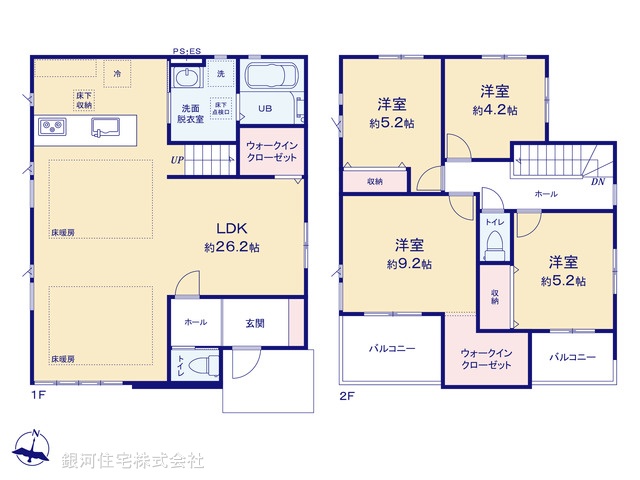 G00399689 埼玉県川口市差間２丁目 新築一戸建て 4998万円【間取図】