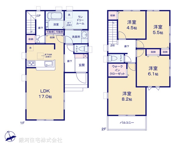G00399706 埼玉県越谷市大字大泊 新築一戸建て 4290万円【間取図】