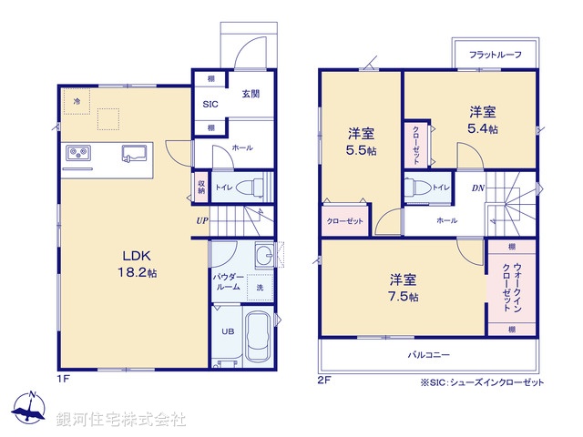 G00399790 神奈川県相模原市中央区陽光台３丁目 新築一戸建て 3990万円【間取図】