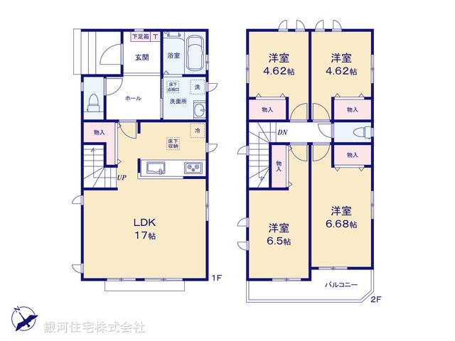 G00399802 神奈川県相模原市緑区上九沢 新築一戸建て 3790万円【間取図】