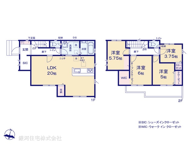 G00399842 埼玉県さいたま市岩槻区大字野孫 新築一戸建て 3699万円【間取図】