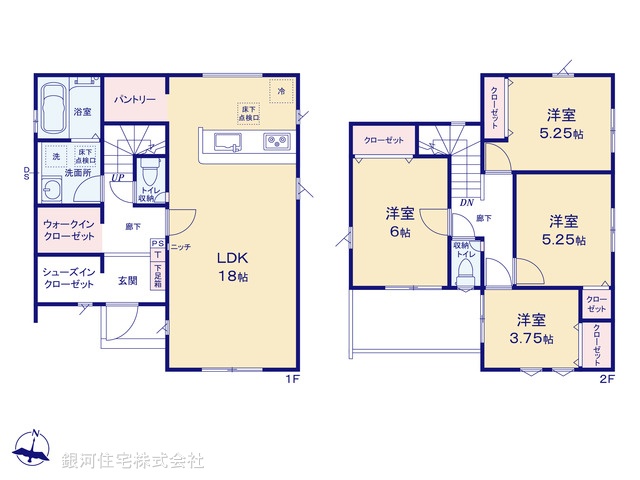 G00399845 埼玉県さいたま市岩槻区大字野孫 新築一戸建て 3399万円【間取図】