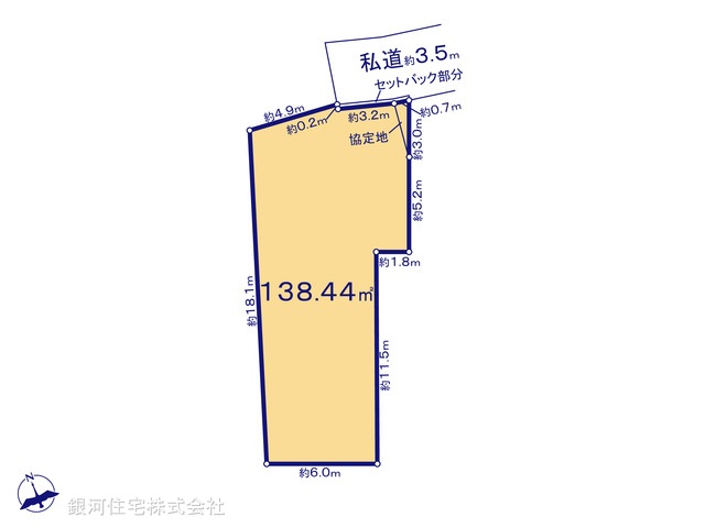 G00399892 神奈川県横浜市港北区小机町 土地 4280万円【区画図】