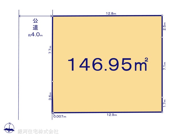 G00399916 神奈川県横浜市港南区芹が谷４丁目 土地(建築条件付土地) 3930万円【区画図】