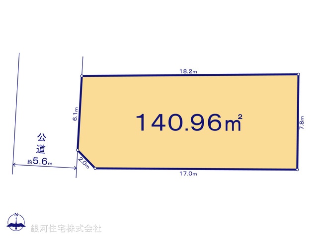 G00399940 神奈川県厚木市上落合 土地 2330万円【区画図】