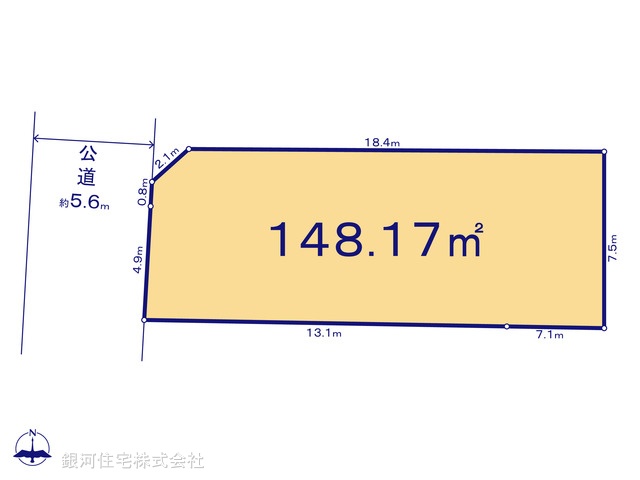 G00399942 神奈川県厚木市上落合 土地 2250万円【区画図】