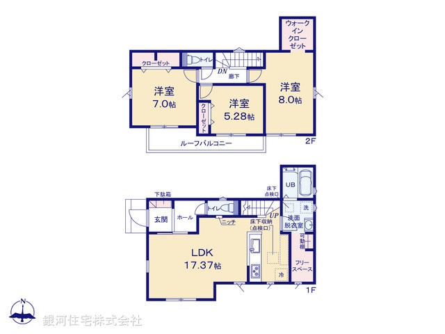 G00399952 千葉県船橋市二和西５丁目 新築一戸建て 3790万円【間取図】