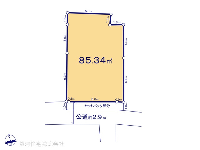 G00399992 東京都足立区本木南町 土地 2400万円【区画図】