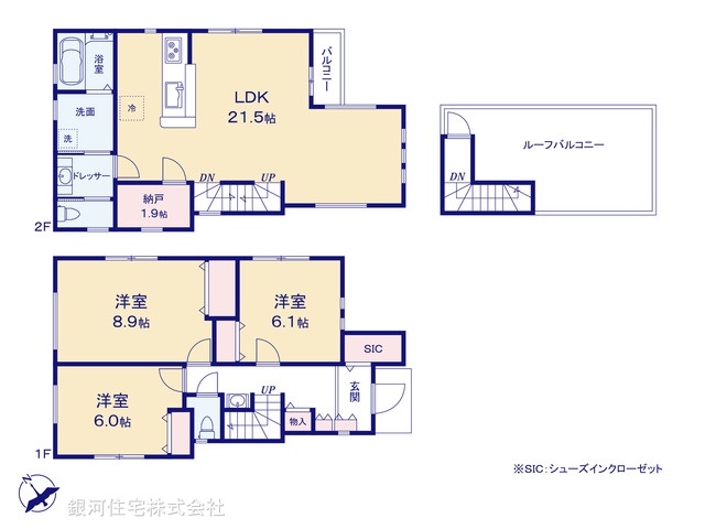 G00400001 神奈川県横浜市金沢区柴町 新築一戸建て 3380万円【間取図】
