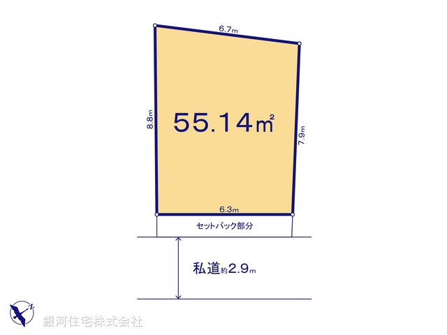 G00400002 東京都品川区北品川２丁目 土地 1億120万円【区画図】