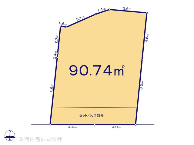 G00400005 東京都品川区北品川２丁目 土地 1億990万円【区画図】