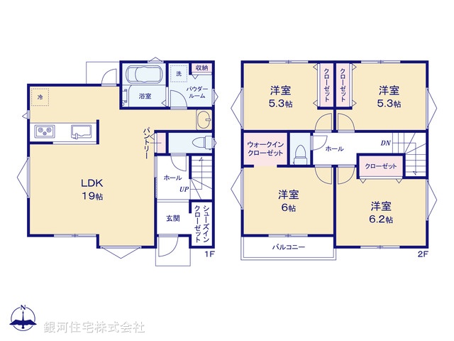 G00400006 神奈川県横須賀市林２丁目 新築一戸建て 2890万円【間取図】
