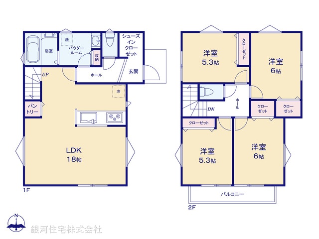 G00400009 神奈川県横須賀市林２丁目 新築一戸建て 2990万円【間取図】