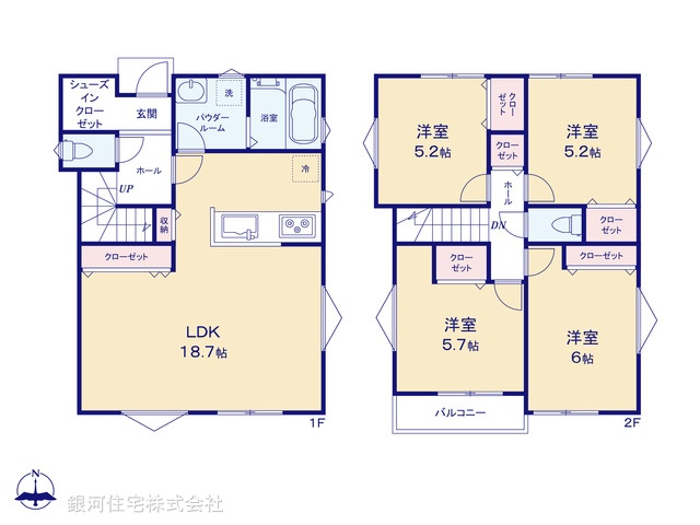 G00400010 神奈川県横須賀市林２丁目 新築一戸建て 2890万円【間取図】
