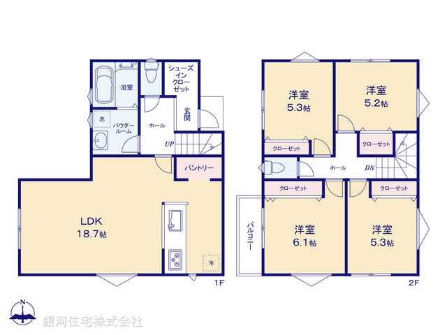G00400011 神奈川県横須賀市林２丁目 新築一戸建て 2790万円【間取図】