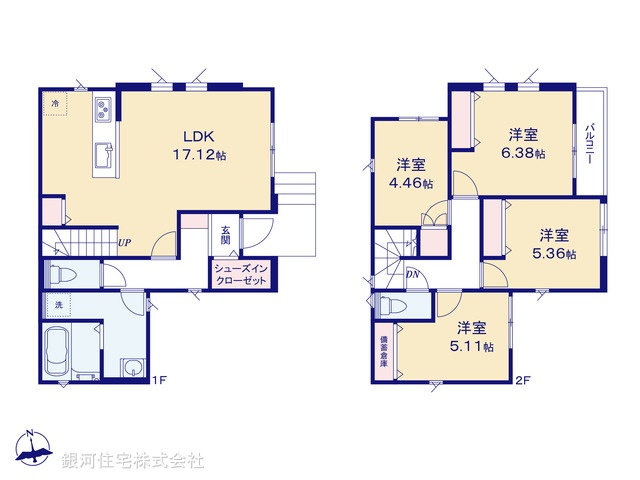 G00400014 埼玉県さいたま市岩槻区宮町２丁目 新築一戸建て 3199万円【間取図】
