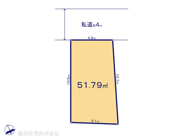 G00400018 千葉県柏市東１丁目 土地 2770万円【区画図】