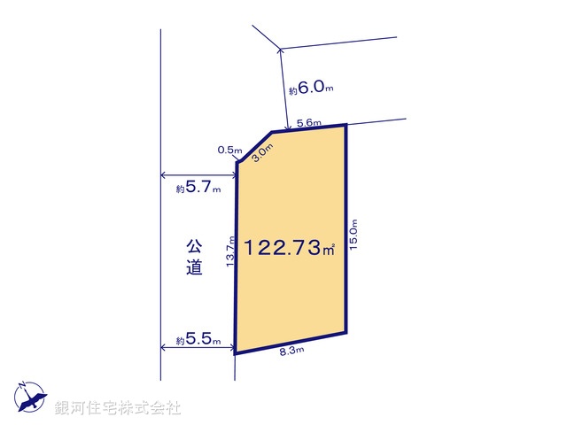 G00400032 千葉県習志野市花咲１丁目 土地 4200万円【区画図】