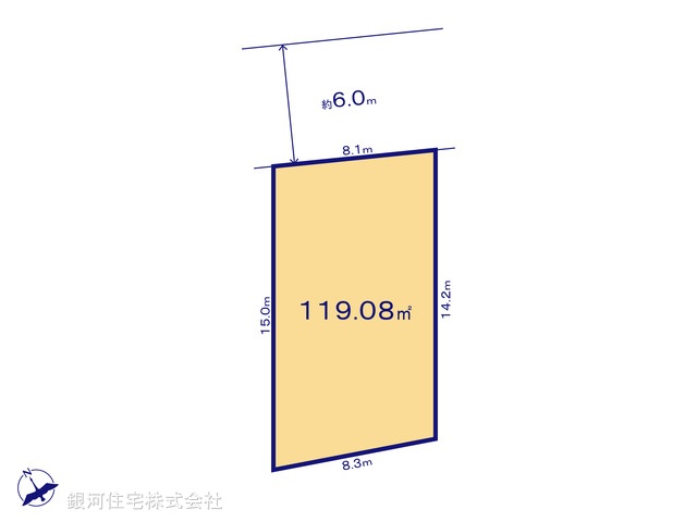 G00400033 千葉県習志野市花咲１丁目 土地 4250万円【区画図】