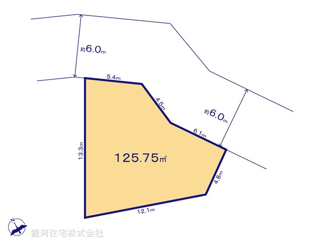 G00400035 千葉県習志野市花咲１丁目 土地 3850万円【区画図】